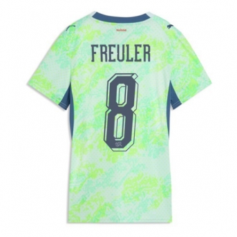 Billige Fotballdrakt Sveits Remo Freuler #8 Replika Bortedrakt Dame VM 2026 Kortermet